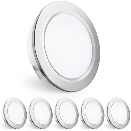 KYOTECH Faretti da Incasso a LED 230V, 4W 440LM Faretti LED 16mm Ultrapiatti 4000K Bianco Neutro Faretti da Soffitto Foro 55-60mm per Cucina, Soggiorno, Camera da Letto, Cromati, Set da 6