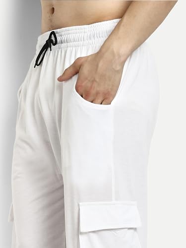 Image of Kraasa Summer Cotton Co-ord Set, Tshirt and Pant Set, Regular Fit Plus Sizes Tracksuit for Men's