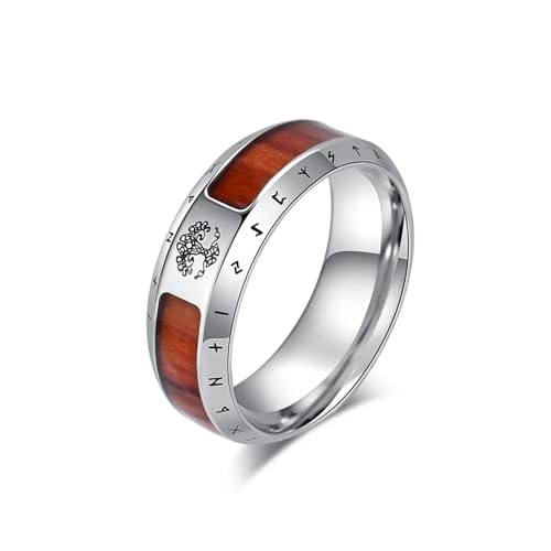 Bague homme Arbre de Vie Viking en émail pour un style quotidien