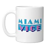 Miami Vice Logo | Officially Licensed NBC Miami Vice Ceramic Mug, White, 11oz