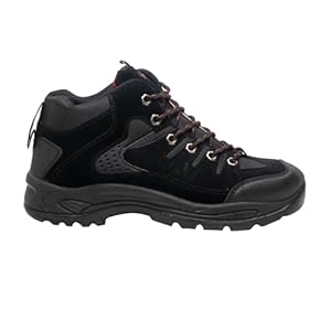DEK ONTARIO Mens Lace Up Trail Trek Mid Ankle Boots Black