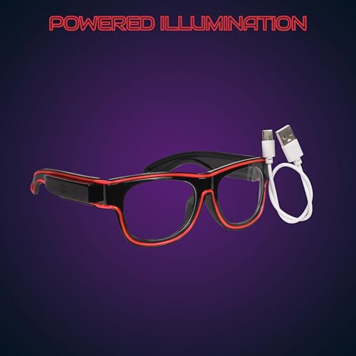 Image of Hookaba LED Jam Shade Party Glasses | Unisex Wireless Light-Up for DJ Night, Live Concerts, Halloween, Birthdays | Neon Specs for Boys, Girls, Kids | Dynamic Colors for Carnival & Clubbing