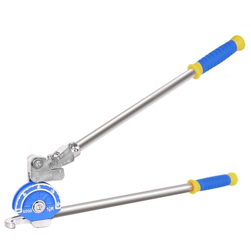 Insvrecho 1/2 Inch Heavy Duty Tube Bender - Professional Aluminum Alloy Tubing Tool for Brake Lines Fuel Lines Plumbing - Precision Manual Pipe Bending Kit with Angle Guide