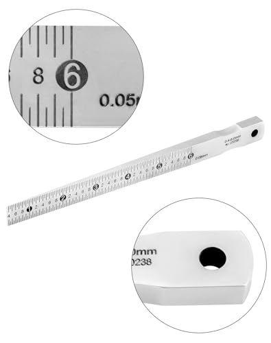 QWORK Taper Gauge Gap Gage Welding Wedge Feeler Gauge Gap Feeler Wedge Gauge Gap Hole Measure Tool 0.4-6mm - Carbon Steel with Chrome Plating by QWORK - Image 6