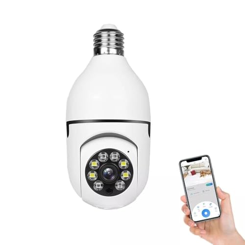 Kovalmax® Telecamera ip led lampadina e27 wifi smart cam videosorveglianza controllo app