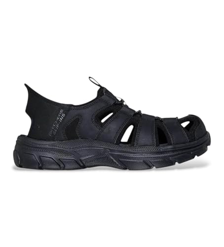 Sandalia negra Skechers Slip-Ins Revolted SS Varta para una comodidad todo el día