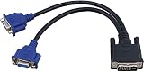 ZHIYUEN DVI-Male DVI-I 24+5 to Dual VGA Female Monitor Video Splitter Adapter Cable