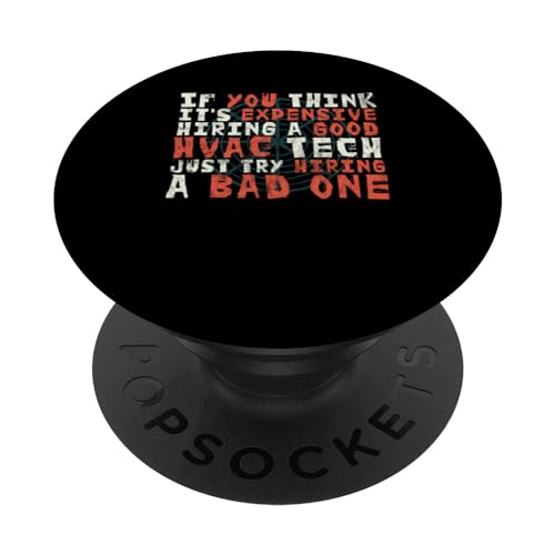 Hvac Tech AC Technician Air Conditioning Repairman Designer PopSockets Standard PopGrip
