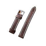 FEFHFKZCZZ Cinturino In Pelle For Orologio Da 18 Mm, 20, 22 E 24, Adatto For Huawei Watch GT 2 Smart(Brown white,24mm)