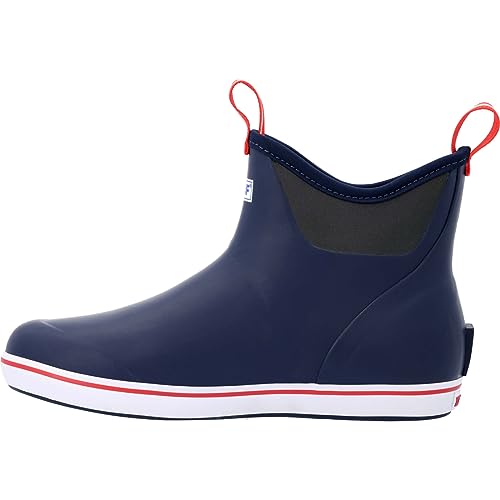 XTRATUF 6” Men’s Ankle Deck Boot - Size 12, Navy Red - Lightweight, 100% Waterproof Rubber Footwear - Non-Marking, Slip-Resistant Outsole - Moisture-Wicking Liner by Xtratuf - Image 6