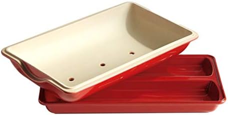 Emile Henry Ciabatta Bread Baker. Burgundy Red