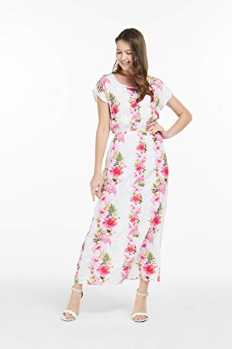 Image of Hawaii Hangover Women's Hawaiian Cap Sleeve Maxi Dress Signature Prints | Cap Sleeves; Maxi Length; Soft Rayon Fabric; Signature Tropical Prints; Resort Vacation Style