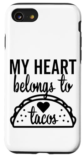 My Heart Belongs To Tacos �O���t�B�b�N �o�����^�C���f�[ ���u �X�}�z�P�[�X iPhone SE (2020) / 7 / 8 �p