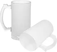 Caneca Chopp Vidro Jateada para Sublimação 16oz (470ml) kit com 2 unidades