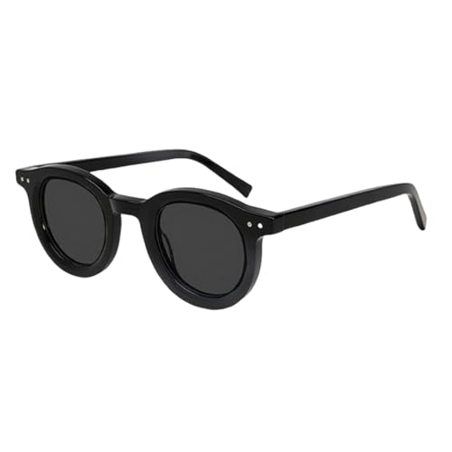 Lunettes de soleil rétro à monture ronde acétate polarisé pour homme et femme