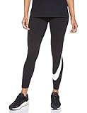 NIKE Legasee Legging Swoosh Pantalones Deportivos, Mujer, Negro (Black/White 011), 2XL