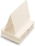 Wanderings Handgeschöpfte Zeltkarten mit Büttenrand – Gefaltet 5 x 7" / 13x18 cm – 25 Stück – Strukturiertes Baumwollpapier, 150 GSM, für Platzkarten, Namen, Tischdeko & Geschenke