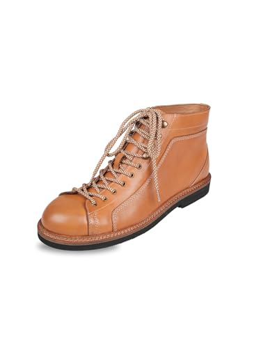 Image of Ezok 4001 Men's Leather Lace-Up Boots | Comfortable Ankle Boots | Lightweight Anti-Slip Casual Boots for Everyday Wear