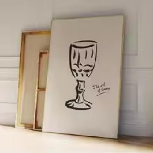 Peinture sur verre à vin impression sur toile décoration premium