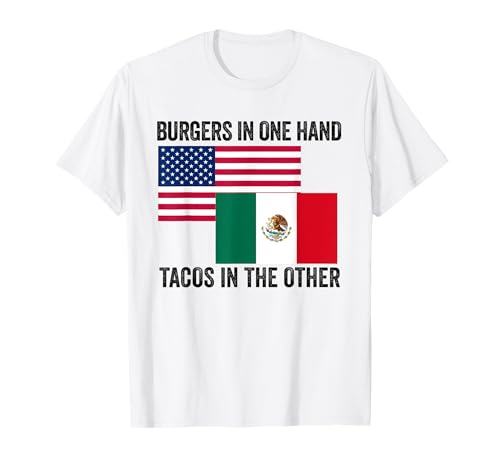 Drapeau mexicain américain Love Proud Half Mexico USA Roots T-Shirt