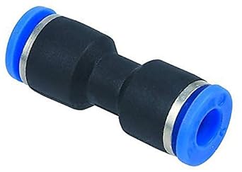MettleAir MTU 1/8 Push to Connect Straight Union Fitting, 1/8" OD Pack of 10