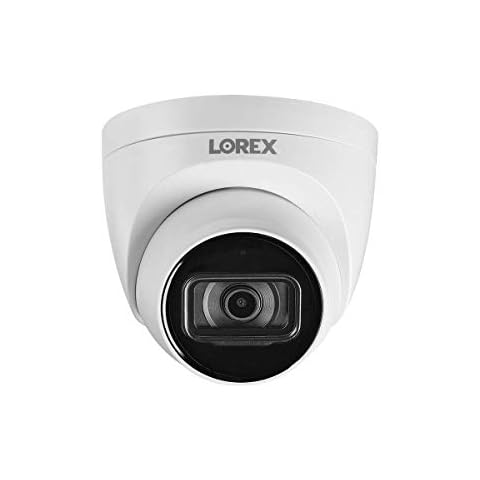Lorex 4K HD Metal Dome Security Camera – Weatherproof Outdoor PoE Wired Home Security Camera - Color Night Vision, Long-Range IR, Listen-in Audio & Microphone, 105° Field of View Surveillance Cover