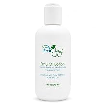 Emu Joy Emu Oil Lotion - Fragrance Free Hand & Body Lotion for Dry Skin - Non-Greasy Unscented Body Moisturizer - Shea Butter, Green Tea & Botanical Extracts - Sensitive Skin - 8 fl oz