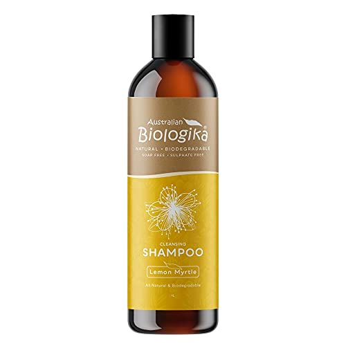 AUSTRALIAN ORGANIC BIOLOGIKA Bush Lemon Myrtle Shampoo 1L (VALUE PACK) - Oily Hair, Multicolour