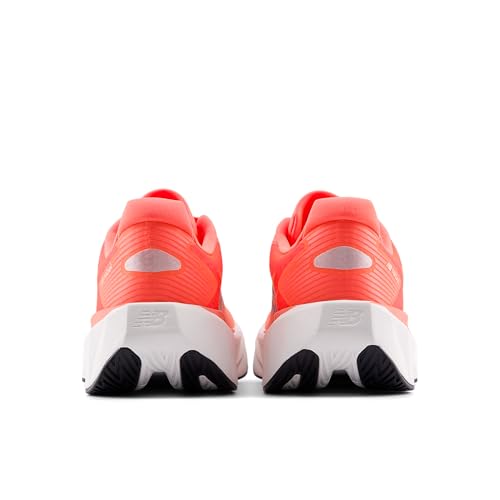 New Balance New Balance Women's FuelCell Rebel V5 Running Shoe, Urgent Red/White/Silver Metallic, 9 W