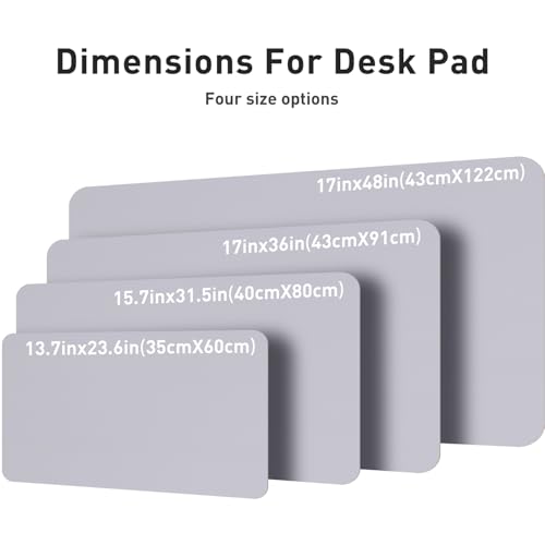 Image of Aothia Large PU Leather Desk Pad Protector - Non-Slip Mouse Pad & Writing Mat for Office /Home, Waterproof, Easy to Clean (36 inch x 17 inch, Smoky Lavender)