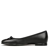 Naturalizer Women's Essential Ballet Flat, Black Leather, 8