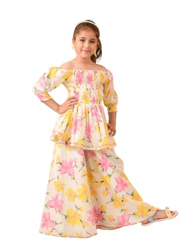 Image of Pspeaches Girls Kurta with Sharara