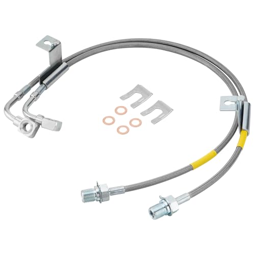 Racewill 2PCS Front Stainless Steel Brake Lines 89360S Compatible with