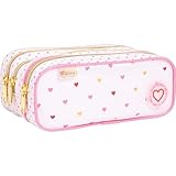 Tilibra - Estojo Triplo Grande Académie Coração Metalizado