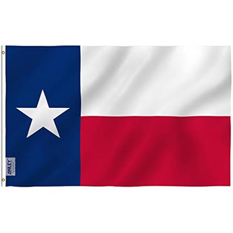 Anley Fly Breeze 3x5 Foot Texas State Flag - Vivid Color and Fade proof - Canvas Header and Double Stitched - Texas State Flags Polyester with Brass Grommets 3 X 5 Ft Cover