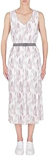 Armani Exchange Women's Sleeveless Logo Tape Band Secret Garden Print Midi Dress