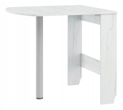 Table à Manger Semi-Ovale Pliante Blanc Artisan 81x80cm modèle:HOMNI 6 Table Pliable Papillon Cover