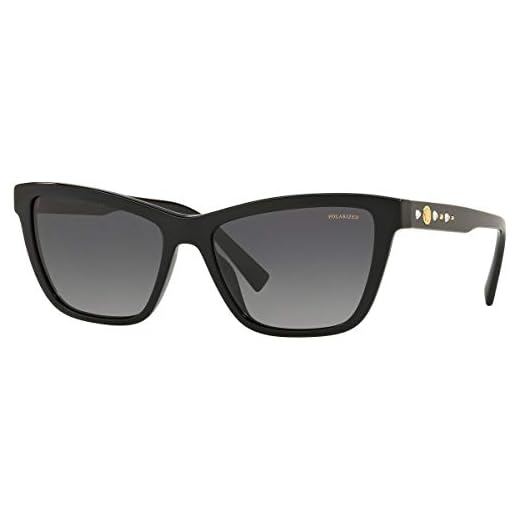 Óculos de sol femininos Versace acetato, cinza-preto, 55