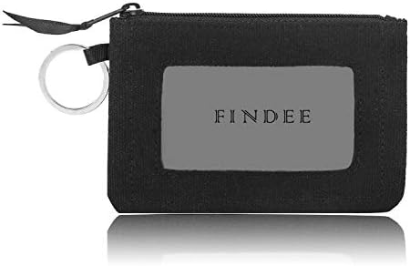 FORYEE Iconic Zip ID Case Wallet/Coin Purse with Id Window - Signature Cotton (Black)