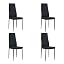 4 black chairs