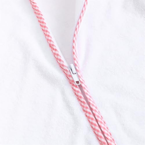 Image of Baby Girls Boys Terry Cloth Swim Cover Up Zip Up Hooded Bathing Suit Coverup Wraps Kid Summer Pool Beach Swimsuit