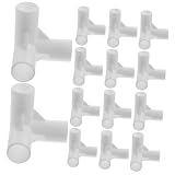 Gazebo 20pcs Tent Joint A Frame Tent Canopy Fittings Tent Pole Repair Fittings for Tent Canopy Tent Fittings Tent Supports Tee Fittings Pipeline Plastic Elbow White