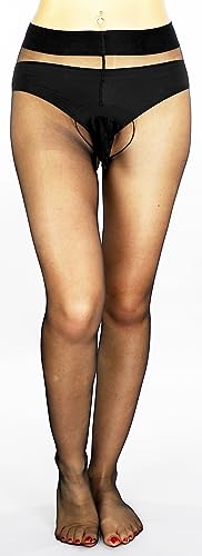 Image of Mona's Choice Second Skin Ultra Sheer to Waist Glossy XL Pantyhose /Mens Pantyhose /Mens Trouser Tights