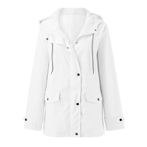 Mujer sudadera con capucha impermeable y bolsillos para el frío y entrenamiento exterior regular