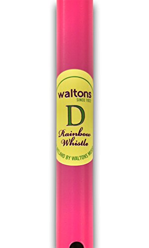 Waltons Pink Whistle Tube - Fun & Colorful Tin Whistle - Key of D - Irish & International Instrument - Perfect for Beginners