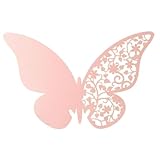 Jwthee Weinglas Place -Karten, 40pcs hohlen Schmetterling Wein Viertel Karten, 3D -Schmetterlinge Name Place Karten Weingläser Tassen Dekoration für Hochzeitsmittelstücke Tischdekoration