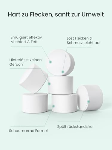 Grownsy 130 Stück Babyflaschen Reinigungstabletten für Momcozy, Baby Brezza Baby Bottle Washer, Waschtabletten Babyflaschenreiniger – Effektive Tabs für Babyflaschen, Sauger & Zubehör