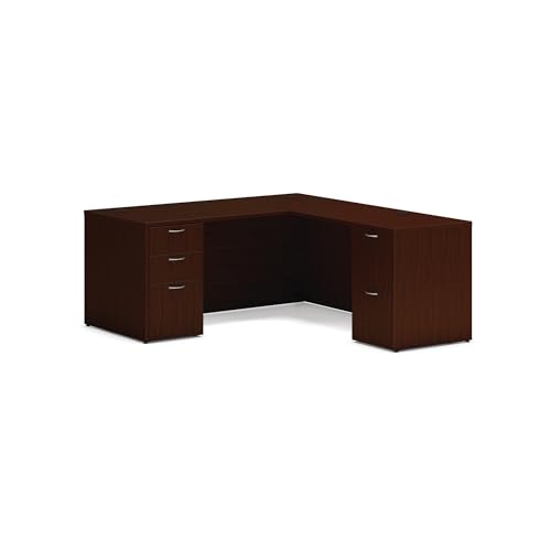 HON MOD L-Desk with Dual Pedestals, 66