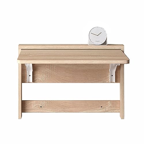 Folding Wall Mounted Desk - Space-Saving Floating Table, Multifunctional Foldable Writing Desk for Small Spaces, Convertible Laptop Table for Home Office & Bar (Color:)