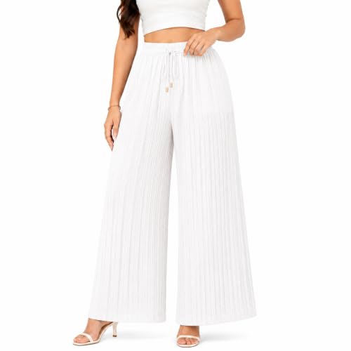 Image of Khajuri Palazzo for Women /Girls Free Size All Day Comfort Palazzo Trouser Pants Full Length Summer wear Travel Flared Stretchable Comfortable